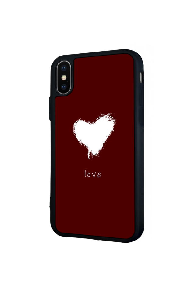 iPhone XS Max Uyumlu Kalp Love Tasarımlı Glossy Premium Kılıf