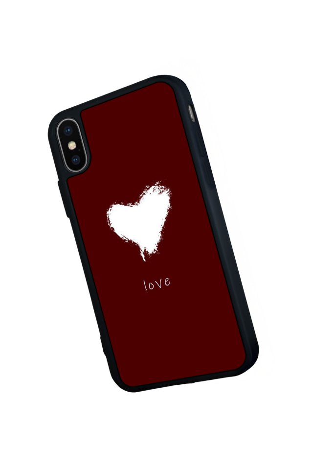 iPhone XS Max Uyumlu Kalp Love Tasarımlı Glossy Premium Kılıf