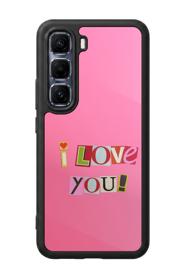 Infinix Hot 60 Pro Plus Uyumlu Kalp Love Tasarımlı Glossy Premium Kılıf