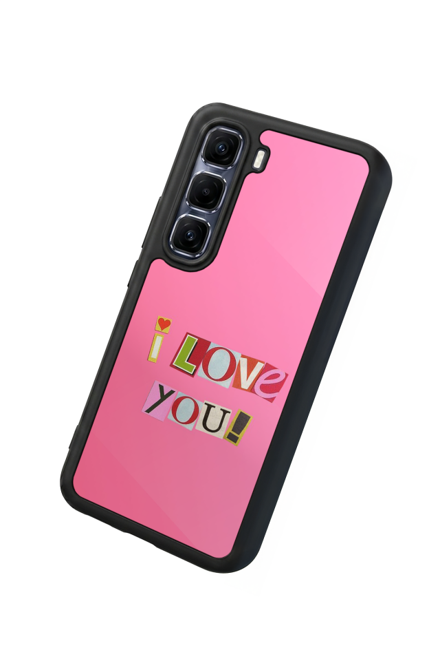 Infinix Hot 60 Pro Plus Uyumlu Kalp Love Tasarımlı Glossy Premium Kılıf