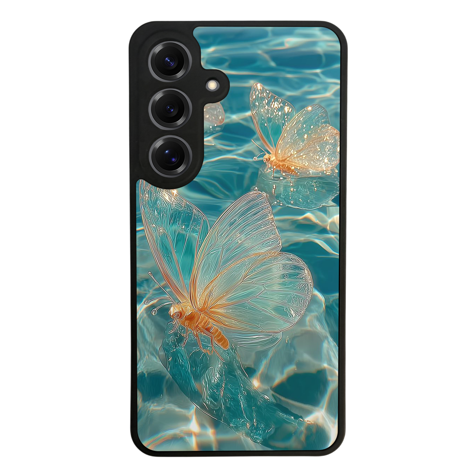 Samsung Galaxy S25 Uyumlu Kelebek Tasarımlı Glossy Premium Kılıf