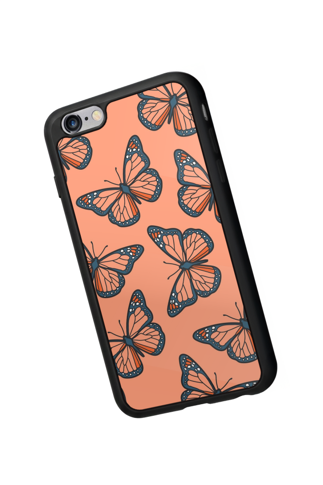 iPhone 6s Plus Uyumlu Kelebek Tasarımlı Glossy Premium Kılıf