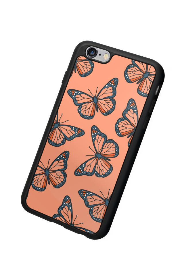 iPhone 6s Plus Uyumlu Kelebek Tasarımlı Glossy Premium Kılıf