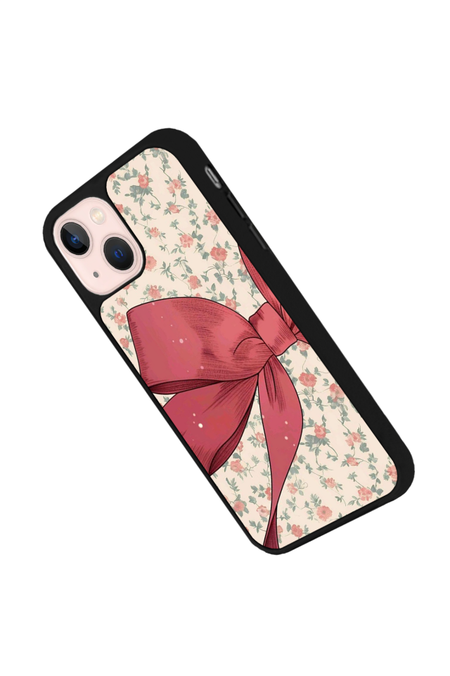 iPhone 13 Mini Uyumlu Kurdele Tasarımlı Glossy Premium Kılıf