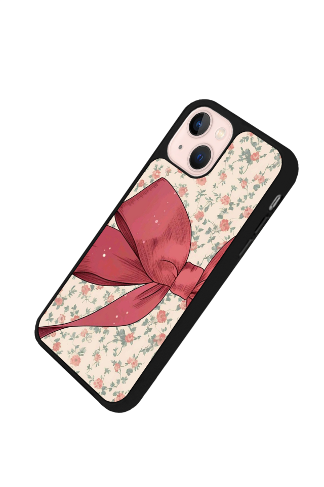 iPhone 13 Mini Uyumlu Kurdele Tasarımlı Glossy Premium Kılıf
