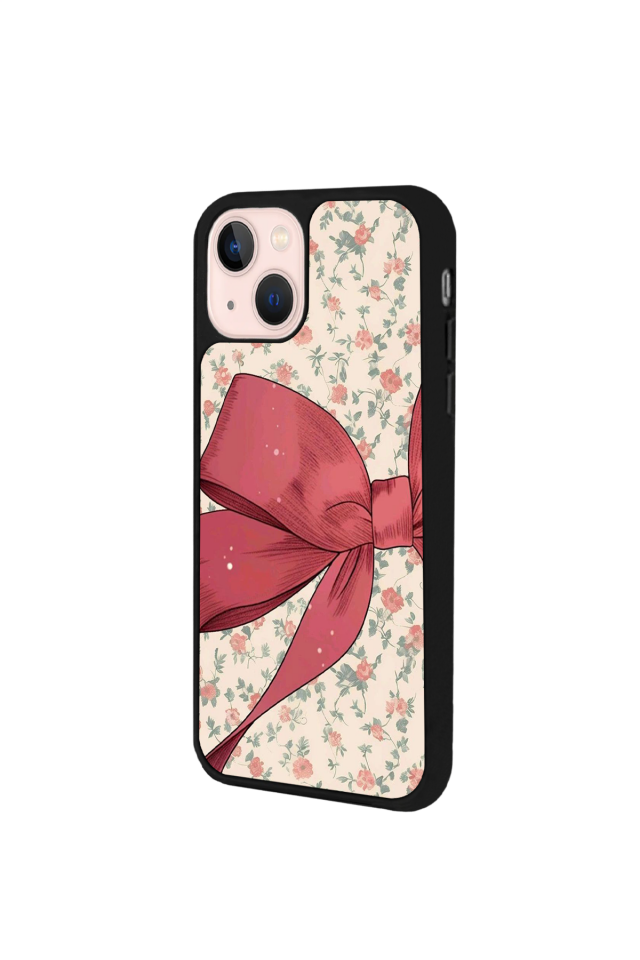iPhone 13 Mini Uyumlu Kurdele Tasarımlı Glossy Premium Kılıf