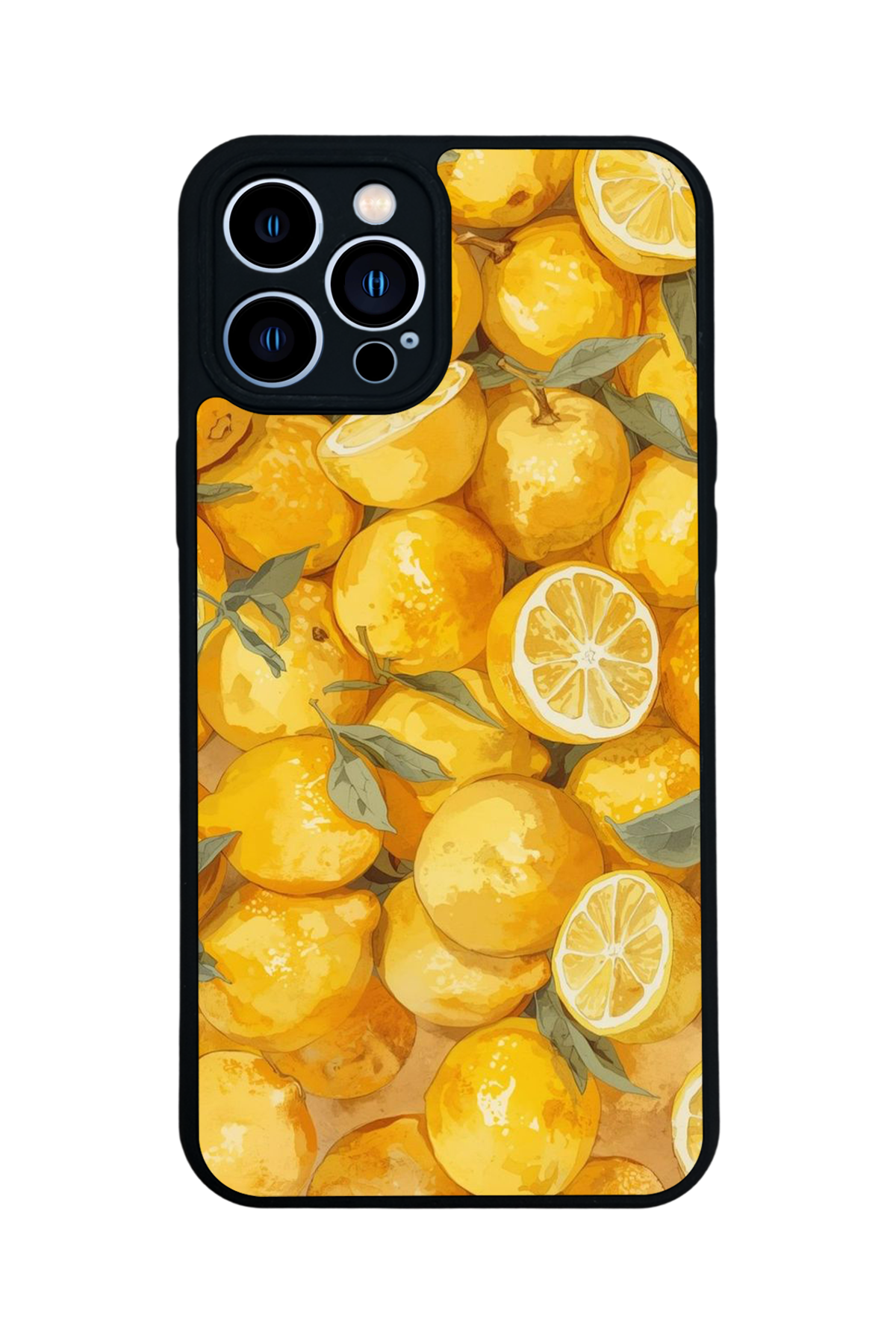 iPhone 13 Pro Max Uyumlu Limon Tasarımlı Glossy Premium Kılıf