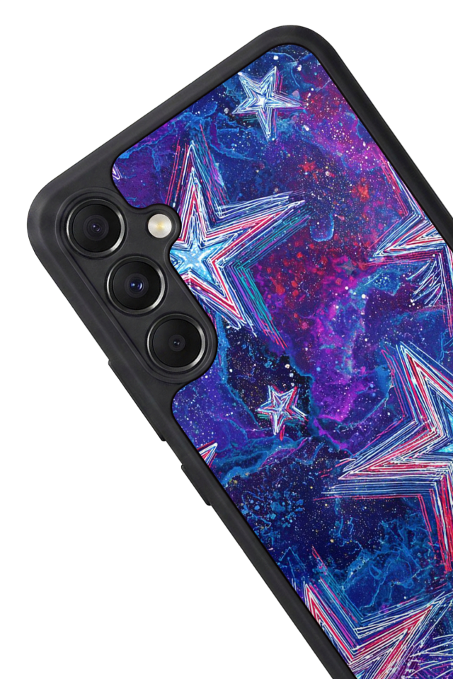 Samsung Galaxy M34 Uyumlu Retro Yildizlar Tasarımlı Glossy Premium Kılıf