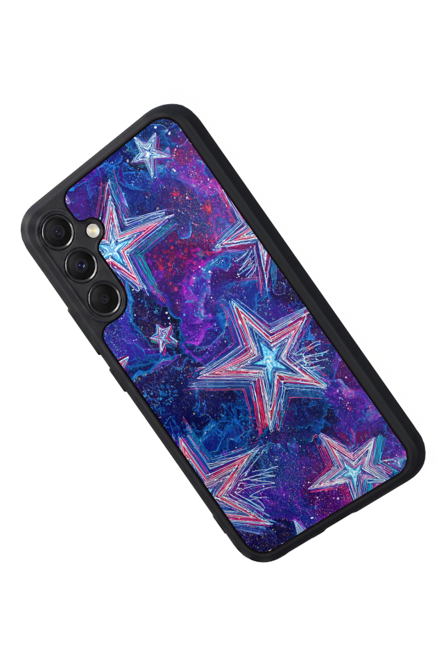 Samsung Galaxy M34 Uyumlu Retro Yildizlar Tasarımlı Glossy Premium Kılıf