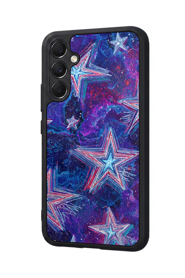 Samsung Galaxy M34 Uyumlu Retro Yildizlar Tasarımlı Glossy Premium Kılıf