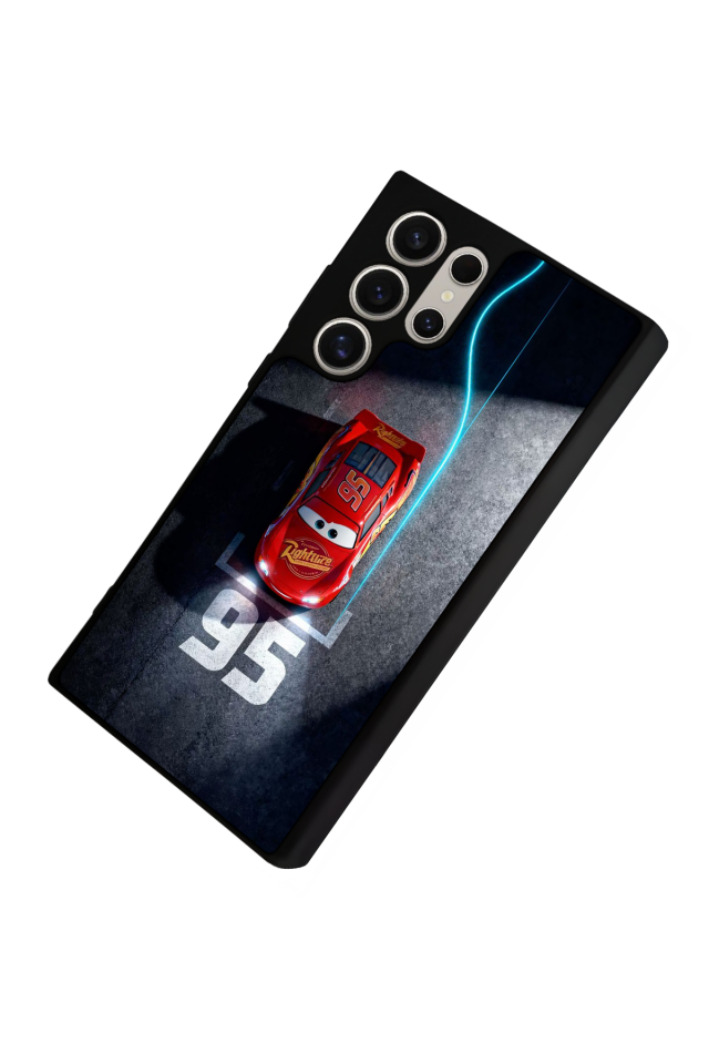 Samsung Galaxy S22 Ultra Uyumlu Şimsek McQueen Tasarımlı Glossy Premium Kılıf