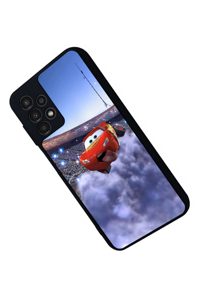 Samsung Galaxy A23 Uyumlu Şimsek McQueen Tasarımlı Glossy Premium Kılıf