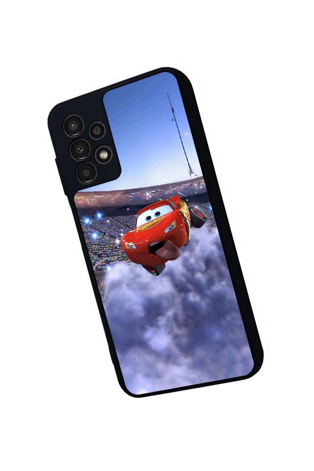 Samsung Galaxy A23 Uyumlu Şimsek McQueen Tasarımlı Glossy Premium Kılıf