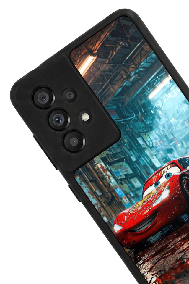 Samsung Galaxy A73 Uyumlu Şimsek McQueen Tasarımlı Glossy Premium Kılıf