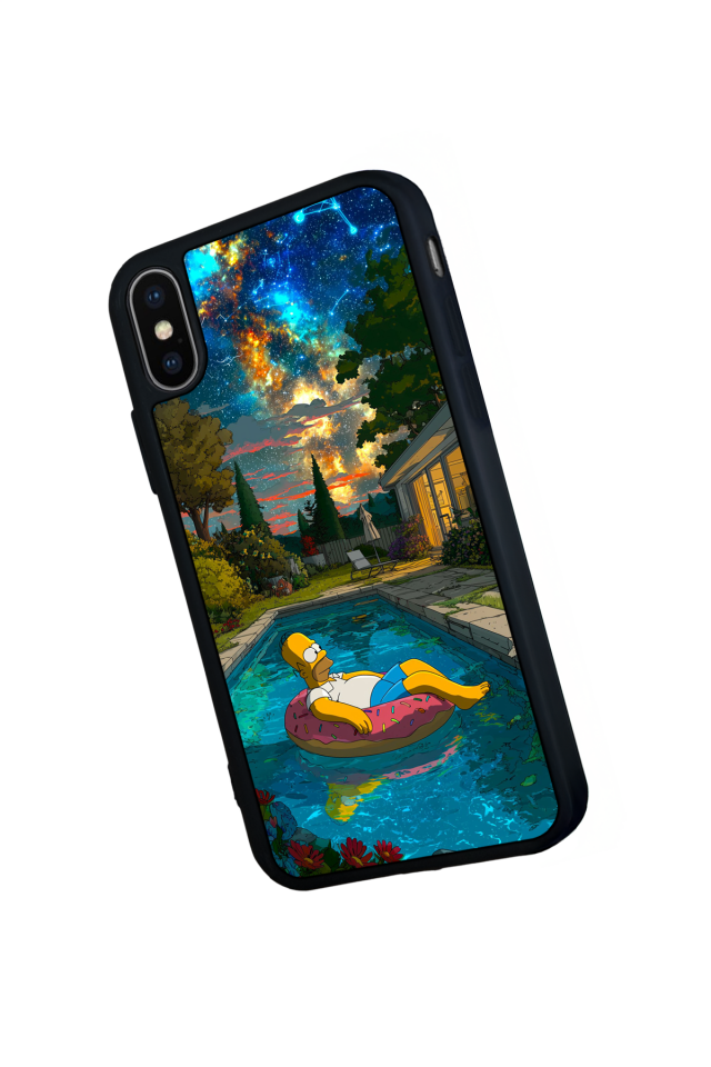 iPhone X/ XS Uyumlu The Simpsons Tasarımlı Glossy Premium Kılıf