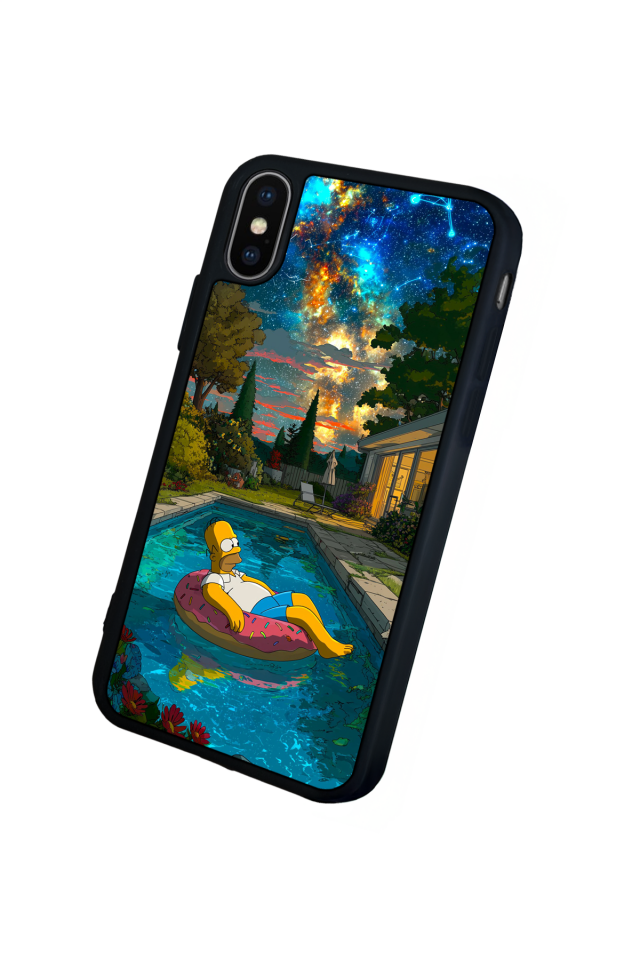 iPhone X/ XS Uyumlu The Simpsons Tasarımlı Glossy Premium Kılıf