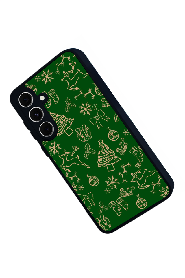 Samsung Galaxy A16 Uyumlu Yilbasi Christmas Tasarımlı Glossy Premium Kılıf