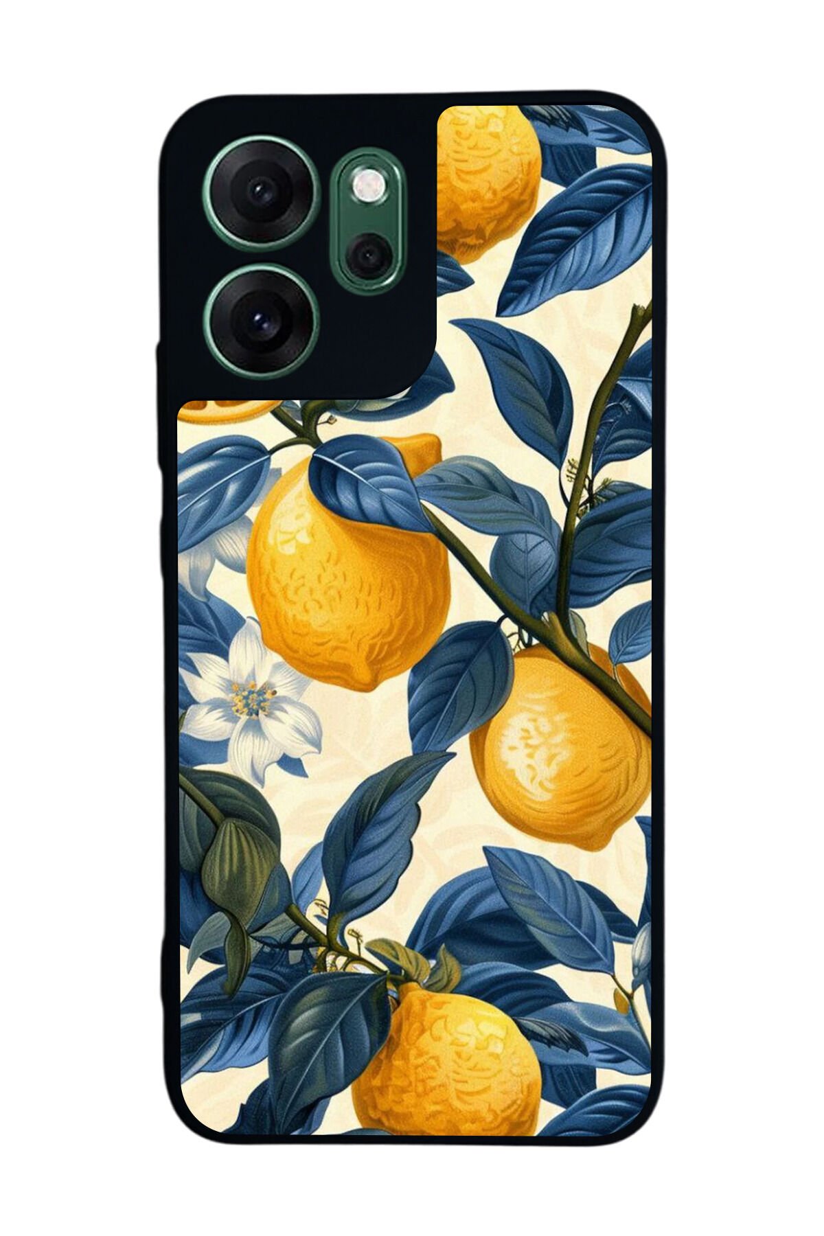Oppo Reno 14F Uyumlu Limon Tasarımlı Glossy Premium Kılıf