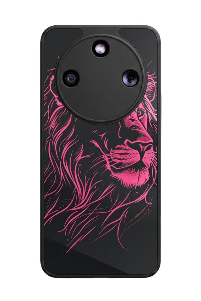 Honor Magic 8 Lite Uyumlu Aslan Tasarımlı Glossy Premium Kılıf