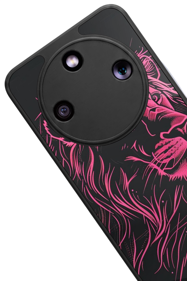 Honor Magic 8 Lite Uyumlu Aslan Tasarımlı Glossy Premium Kılıf