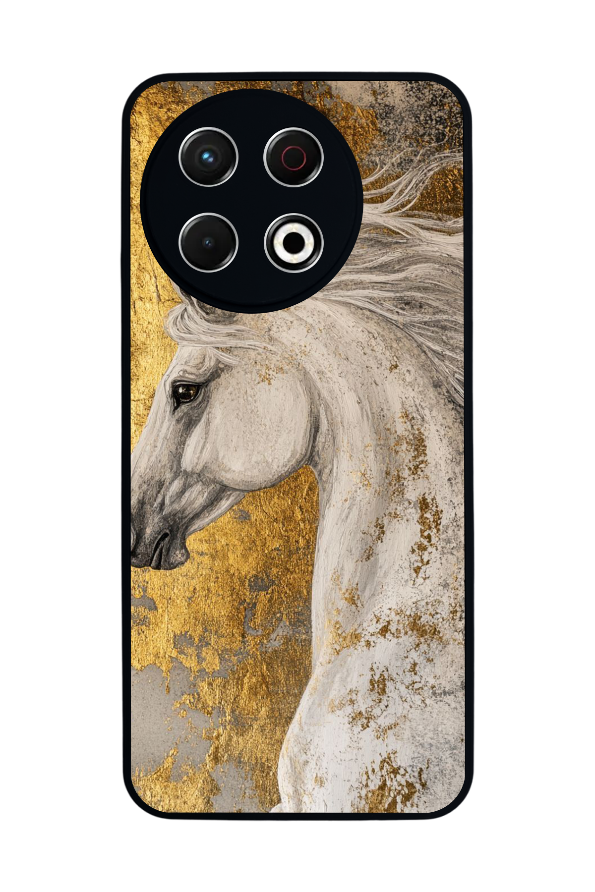 Tecno Spark 30 Pro Uyumlu At Horse Tasarımlı Glossy Premium Kılıf