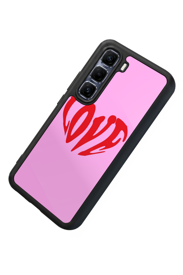 Infinix Hot 60 Pro Plus Uyumlu Kalp Love Tasarımlı Glossy Premium Kılıf