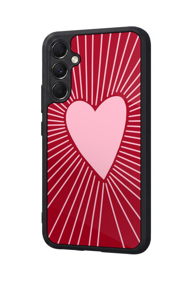 Samsung Galaxy A34 Uyumlu Kalp Love Tasarımlı Glossy Premium Kılıf