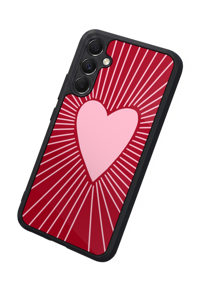 Samsung Galaxy A34 Uyumlu Kalp Love Tasarımlı Glossy Premium Kılıf