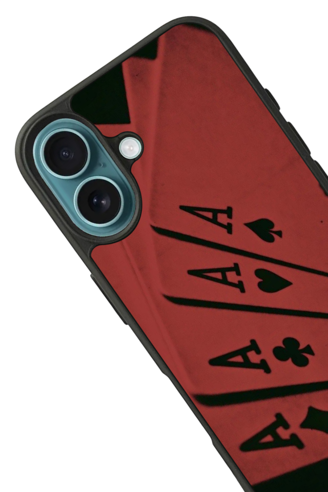iPhone 16 Uyumlu Kart Tasarımlı Glossy Premium Kılıf