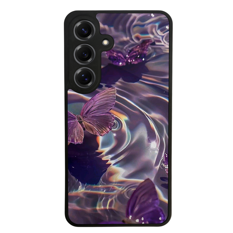 Samsung Galaxy S25 Uyumlu Kelebek Tasarımlı Glossy Premium Kılıf
