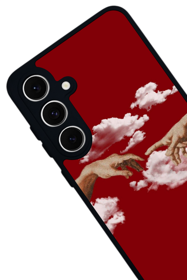 Samsung Galaxy S24 FE Uyumlu Kirmizi Tasarımlı Glossy Premium Kılıf