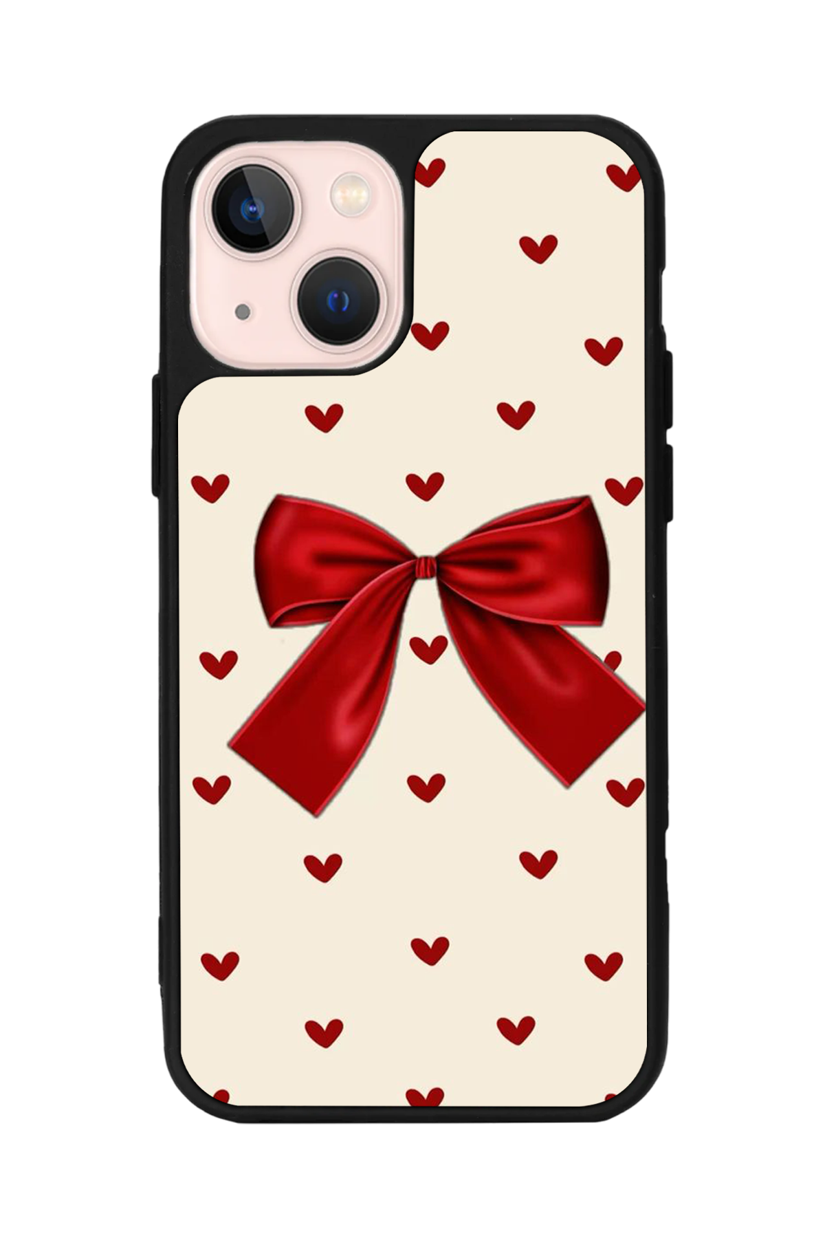 iPhone 13 Mini Uyumlu Kurdele Tasarımlı Glossy Premium Kılıf