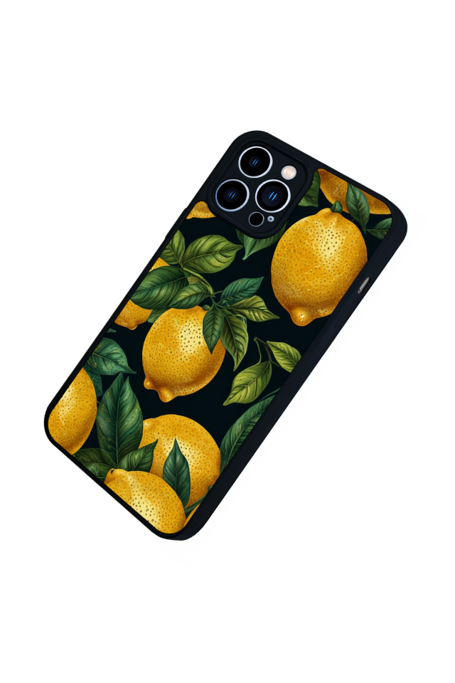 iPhone 13 Pro Max Uyumlu Limon Tasarımlı Glossy Premium Kılıf