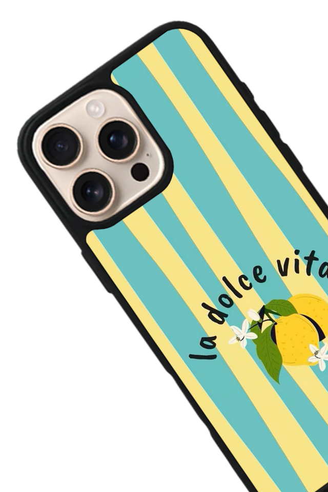 iPhone 14 Pro Max Uyumlu Limon Tasarımlı Glossy Premium Kılıf