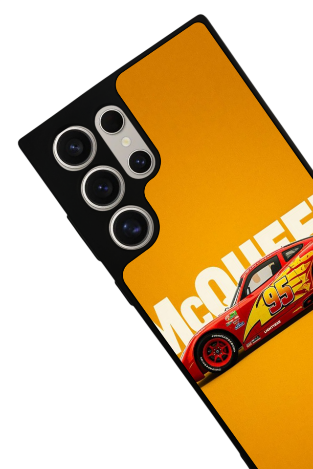 Samsung Galaxy S22 Ultra Uyumlu Şimsek McQueen Tasarımlı Glossy Premium Kılıf