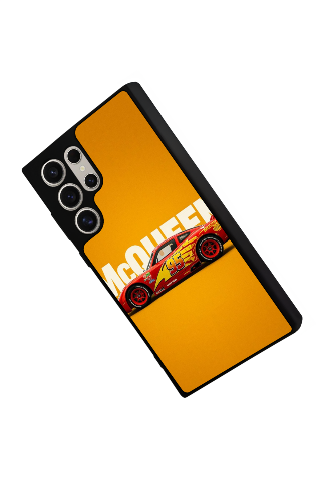 Samsung Galaxy S22 Ultra Uyumlu Şimsek McQueen Tasarımlı Glossy Premium Kılıf