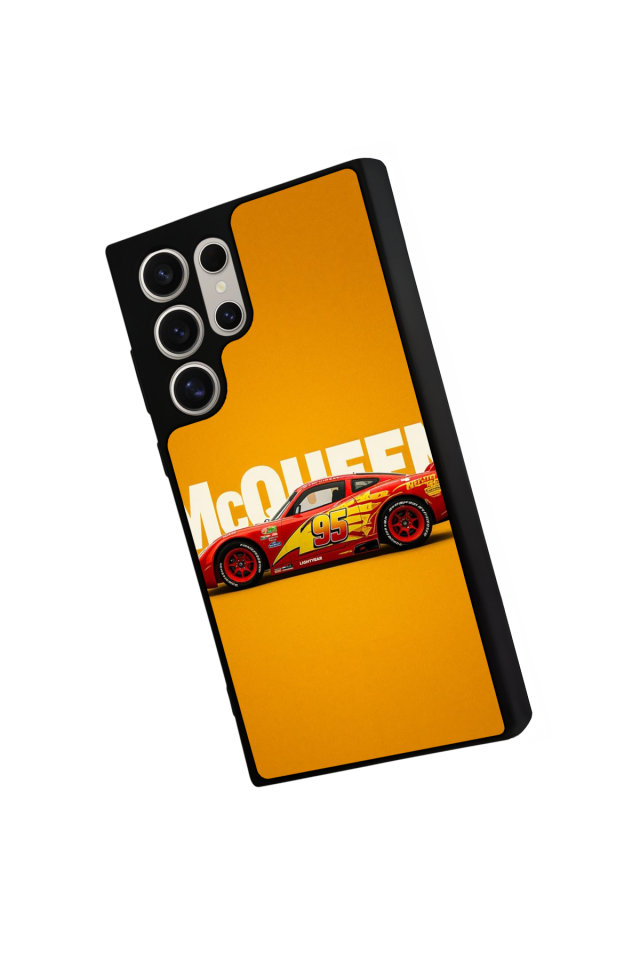 Samsung Galaxy S22 Ultra Uyumlu Şimsek McQueen Tasarımlı Glossy Premium Kılıf