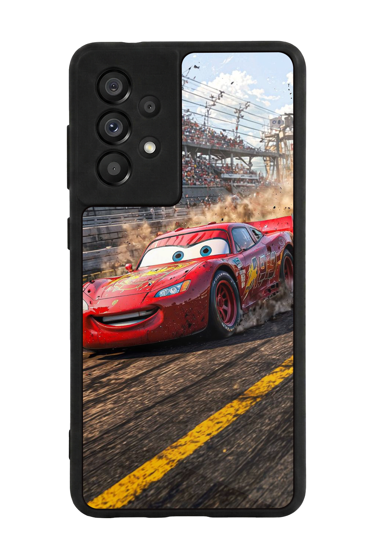 Samsung Galaxy A73 Uyumlu Şimsek McQueen Tasarımlı Glossy Premium Kılıf