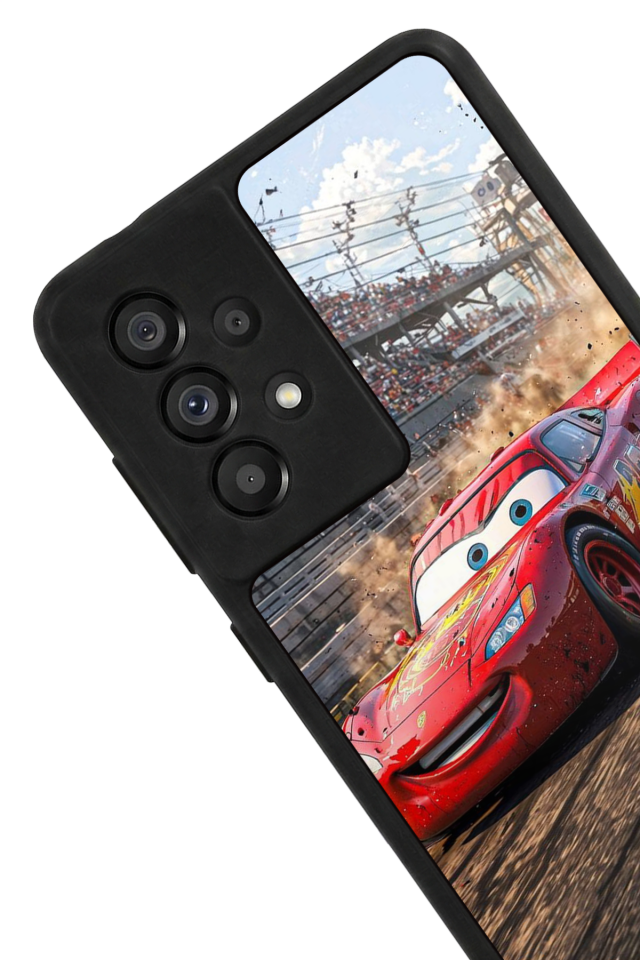 Samsung Galaxy A73 Uyumlu Şimsek McQueen Tasarımlı Glossy Premium Kılıf