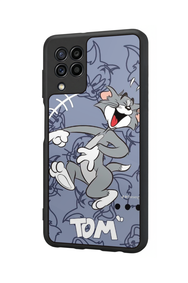 Samsung Galaxy M32 Uyumlu Tom And Jerry Tasarımlı Glossy Premium Kılıf