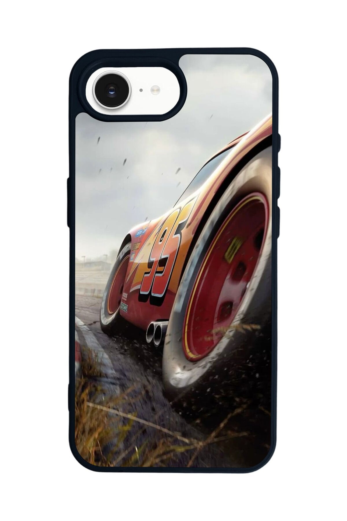 iPhone 16E Uyumlu Şimsek McQueen Tasarımlı Glossy Premium Kılıf