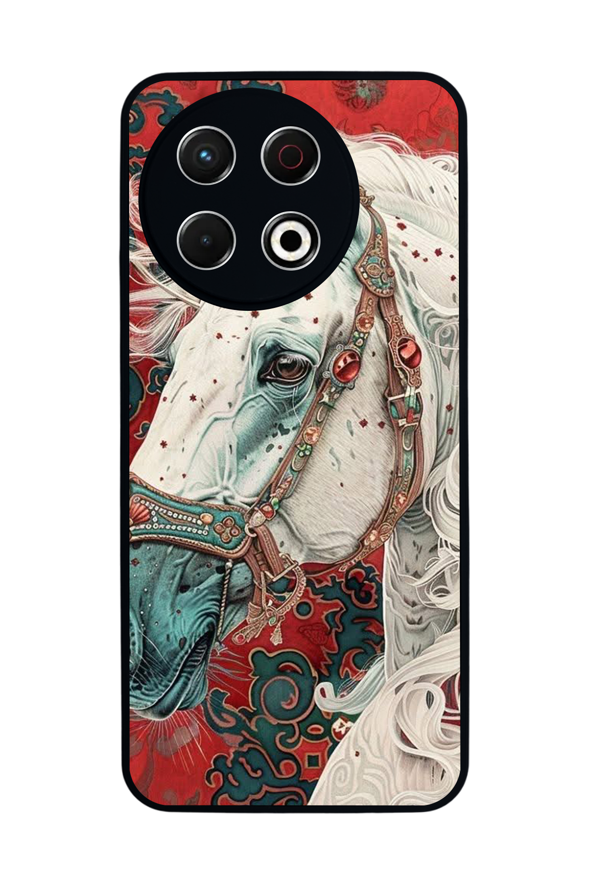 Tecno Spark 30 Pro Uyumlu At Horse Tasarımlı Glossy Premium Kılıf