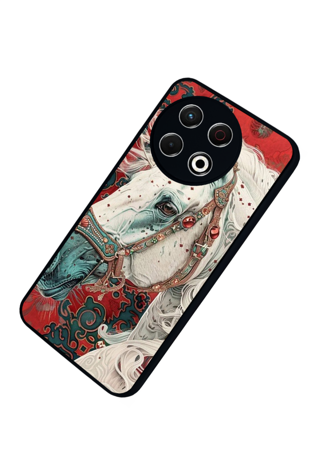 Tecno Spark 30 Pro Uyumlu At Horse Tasarımlı Glossy Premium Kılıf