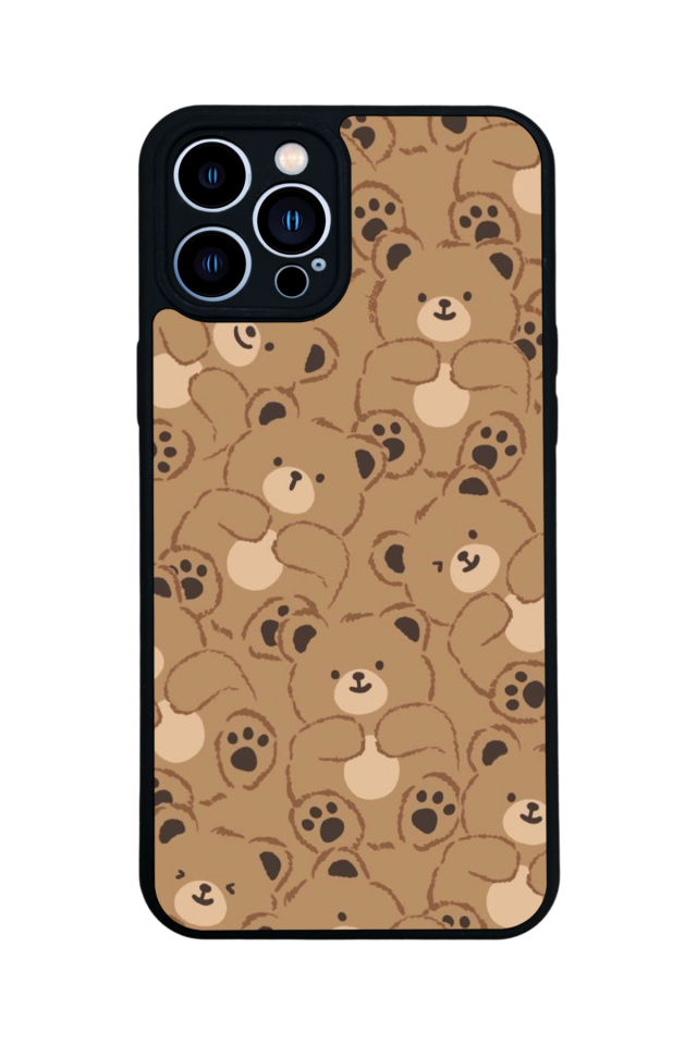 iPhone 12 Pro Max Uyumlu Ayı Tasarımlı Glossy Premium Kılıf