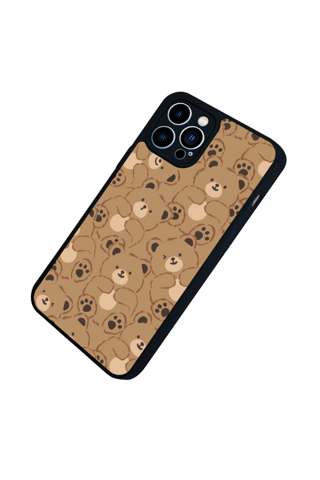 iPhone 12 Pro Max Uyumlu Ayı Tasarımlı Glossy Premium Kılıf