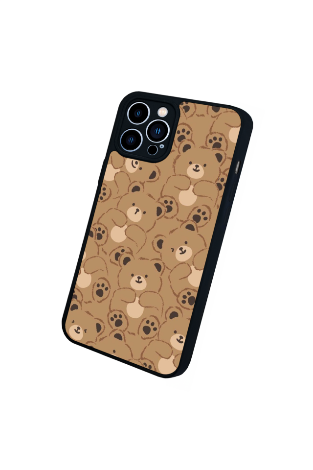 iPhone 12 Pro Max Uyumlu Ayı Tasarımlı Glossy Premium Kılıf