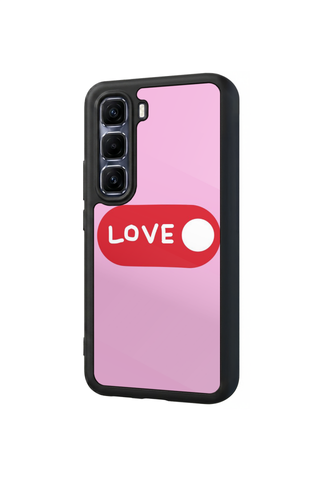 Infinix Hot 60 Pro Plus Uyumlu Kalp Love Tasarımlı Glossy Premium Kılıf
