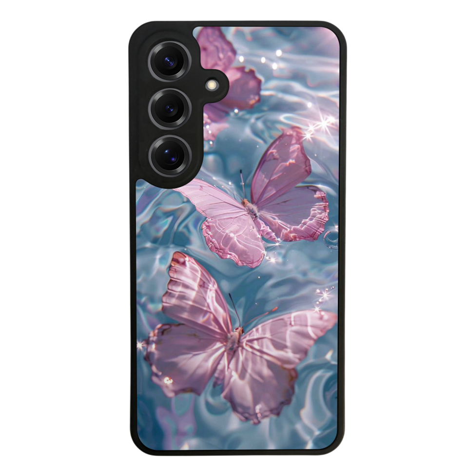 Samsung Galaxy S25 Uyumlu Kelebek Tasarımlı Glossy Premium Kılıf