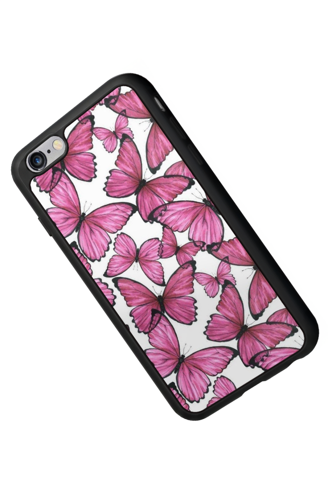 iPhone 6s Plus Uyumlu Kelebek Tasarımlı Glossy Premium Kılıf