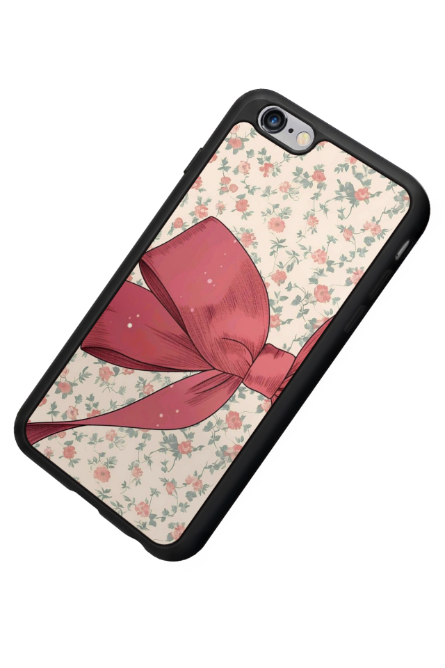 iPhone 6 Plus Uyumlu Kurdele Tasarımlı Glossy Premium Kılıf